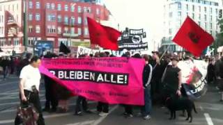 Demo quotWir bleiben allequot 3  Start am Rosenthaler Platz  Walpurgisnacht Berlin 2011 [upl. by Grewitz613]