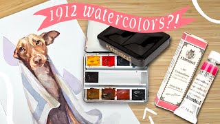 Painting with Old AND New Watercolors  Schmincke Retro Travel Set [upl. by Gardie373]