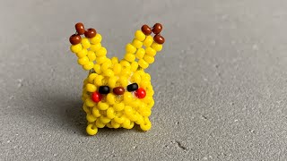 🌟 Easy 3D Pikachu Beaded Tutorial for Beginners 🌟 [upl. by Dolorita]