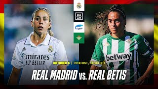 Real Madrid vs Real Betis  Liga F 202324 Matchday 1 Full Match [upl. by Garneau]