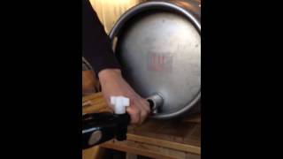 Setting up and tapping a cask of real ale [upl. by Asil]