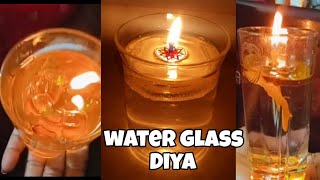 homade diwali special water glass diya 🪔 [upl. by Reggi]