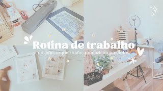 Studio Vlog 01 🌷 Organizando o estudio criativo produção e mais✨ [upl. by Dnomso]