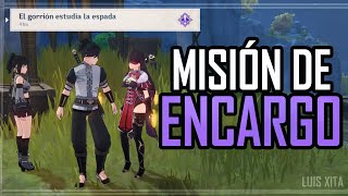 El gorrión estudia la espada ✦ Genshin impact 〚 Misión de encargo 〛 [upl. by Naginnarb]