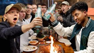 British College Students Learn Korean College Drinking Games [upl. by Wilmette]