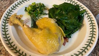 Chinese Poached Chicken 白切雞  Just a Minute Recipes [upl. by Anaujal]