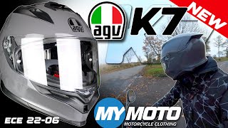 NEW  AGV K7 Helmet  Test  Review  Strip Down  Unveil  First Look [upl. by Nelleyram874]