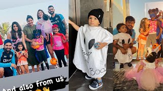 Anushka Sharma Virat Kohli Rohit Sharma Natasha Stankovic Ashwin Enjoy Halloween Party With Kids [upl. by Kassey782]