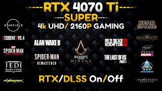 RTX 4070 Ti Super in 4K2160P With DLSS3RTX On amp Off  25 Games Tested [upl. by Clair]