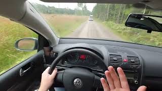 Driving through the Swedish Woods in a VW Golf 5  75 HP  POV  RAW [upl. by Sila346]