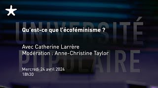 Questce que lécoféminisme   Université populaire [upl. by Arayk]