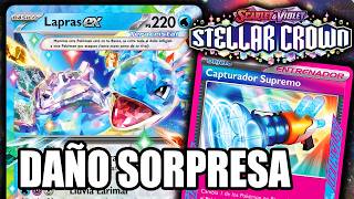 Este COMBO con LAPRAS ex Nos Dejó SORPRENDIDOS DAÑO SORPRESA STELLAR CROWN POKEMON TCG LIVE [upl. by Austina]