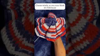 VARIEGATED YARN can be too busy BUT… shortsvideo shorts youtubeshorts short [upl. by Annovaj]