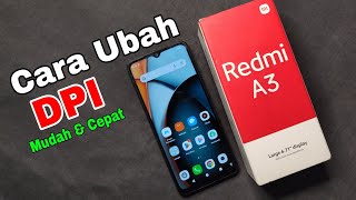 Cara ubah DPI di HP Redmi A3 update terbaru 2024 paling baru [upl. by Annawahs]