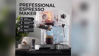 JASSY Espresso Coffee Machine 20 Bar Cappuccino Maker with Milk Frother amp Temperature Dial [upl. by Sheffy633]