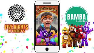 FAZBEAR Five Nights at Freddys ecard Invitación Animada  FNAF [upl. by Jeremias339]