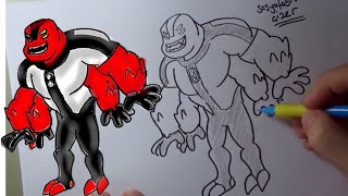 Ben 10 Dörtkol Nasıl Çizilir How to Draw Ben 10  Four Arms [upl. by Eirdua]