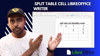 How to split table cell libreoffice writer  how to split table cell in libreoffice writer [upl. by Rocray165]