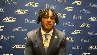 UNC Football RB Omarion Hampton ACC Kickoff Interview [upl. by Nettle76]