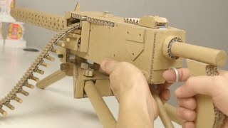 How to Make Cardboard M1919 Machine Gun That Shoots [upl. by Tansey]