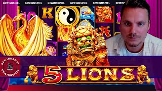 ⚠️🚨 GEWINNSPIEL 🚨⚠️  5 Lions 🦁 💸  Freegames High Stakes 🎰  Casino Highlights [upl. by Enner]