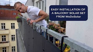 Balcony solar set installation from WeDoSolar [upl. by Ahsilahk]