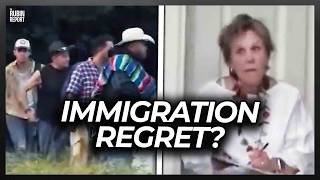 Watch Rich Liberal’s Face as Illegals Are Dropped Off at Her House [upl. by Spragens]