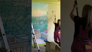 How to Wallpaper with Paste the Wall Easy wallpaperinstallation wallpaperpasting homedecordiy [upl. by Lesley]