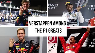 Where Does Verstappen’s 4th F1 Title Rank Among the Greats [upl. by Sheilah]