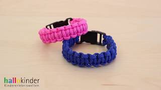 Anleitung Paracord Armband selber machen DIY  hallokinderhsopcom [upl. by Sibel955]