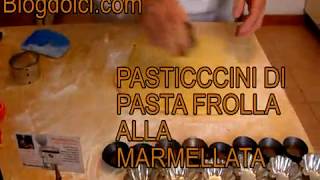 Ricetta pasticcini di pasta frolla alla marmellata HD [upl. by Tacye]