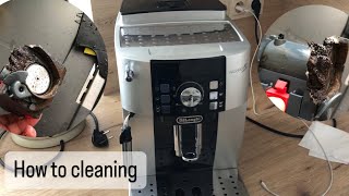 How to clean the grinder in the Delonghi Magnifica S coffee machine [upl. by Alecia646]