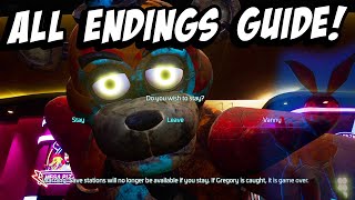 How to Get All Endings in FNAF Security Breach  FNAF Gameplay Walkthrough [upl. by Panthea]