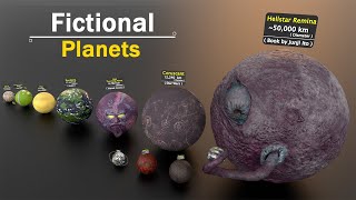 Size Comparison Fictional Planets [upl. by Lingwood]