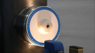 Nordson MiniBlue II Hot Melt Applicator Normal Speed with Sound [upl. by Ynnaffit]