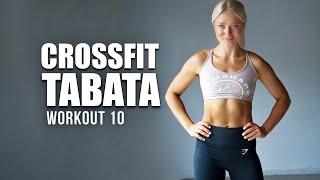 20 MIN CROSSFIT TABATA  DAY 10  Level 3  Advanced Exercises with weights dumbbells [upl. by Ennylhsa]