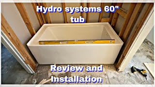 Installing a HYDRO SYSTEMS 60quot Alcove tub with apron [upl. by Jere]