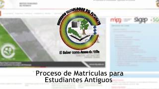 Matriculas Estudiantes Antiguos [upl. by Luckin399]