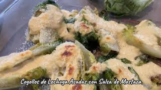 Receta de Cogollos de lechugas asadas con salsa de mostaza  Espacio Neutral  recetas con lechuga [upl. by Nivad]