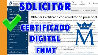 Como solicitar certificado digital FMNT para renovar NIE para solicitar nacionalidad para tramites [upl. by Naols]