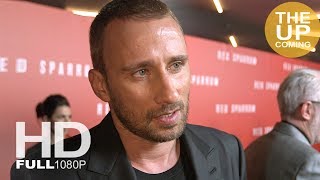 Matthias Schoenaerts interview at Red Sparrow premiere in London [upl. by Mac645]