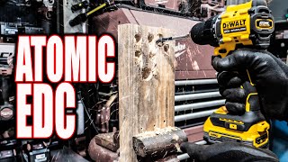 STUBBY DRILL  DeWalt DCD794 ATOMIC 20V Brushless Drill Driver Review Shortest DeWalt Drill [upl. by Arbmat139]