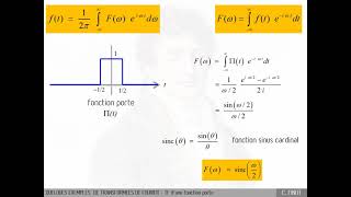 C13D1  Quelques exemples de transformée de Fourier [upl. by Jamima]