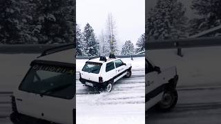 fiat panda 4x4 vs subaru ❄️ shorts [upl. by Rida]