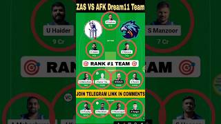 ZAS vs AFK Dream11 prediction ZAS vs AFK Dream11 Team ZAS vs AFK ECS T10 DREAM11 TEAM PREDICTION [upl. by Rats]