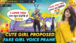 Girl Voice Prank With Random Player 😂  Girl Voice Prank Free Fire  Garena free fire ❤ [upl. by Gernhard]