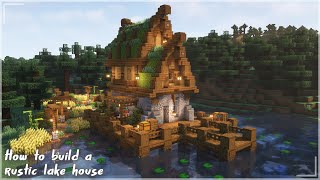 MINECRAFT  Come Costruire Una Casa Rustica Sul Lago [upl. by Oilasor]