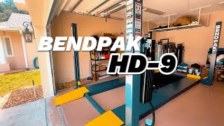 Bendpak HD9 4 Post Lift Garage Parking Residential Storage [upl. by Natan]