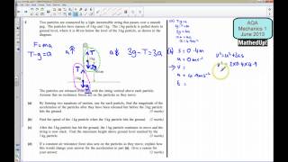 AQA Mechanics 1 June 2013 Q5  M1 [upl. by Morvin]