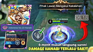 MUSUH SAMPAI SUREN GARAGARA DAMAGE HANABI SAKIT BANGET BEST BUILD TERSAKIT 2024  MLBB [upl. by Bevis]